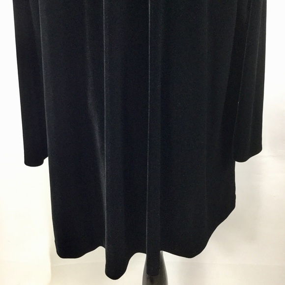 Vintage R&K Evenings Open Front Black Velvet Jacket Cardigan - Picture 9 of 13